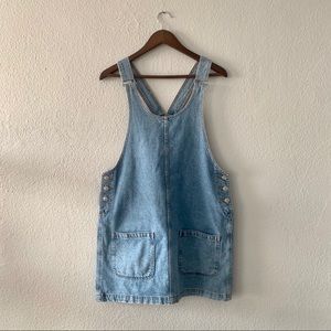 Topshop Moto Pinafore Denim Overall.